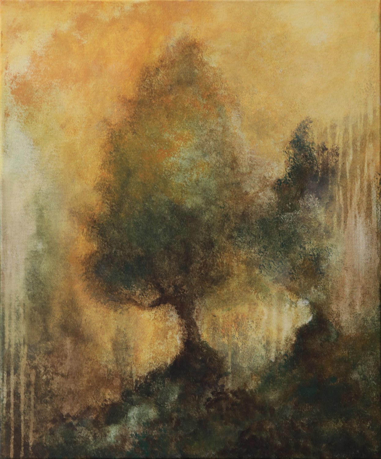 Arboretum, maalaus, Nadja Mikkilä, 2021