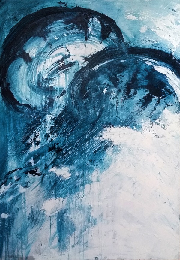 Oceanum Fuga, maalaus, Nadja Mikkilä, 2014