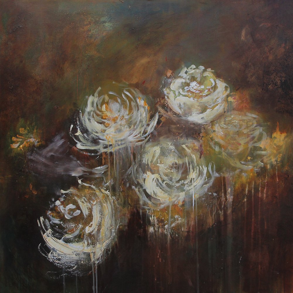 Old Times, maalaus, akryyli kankaalle, Nadja Mikkilä, 2015