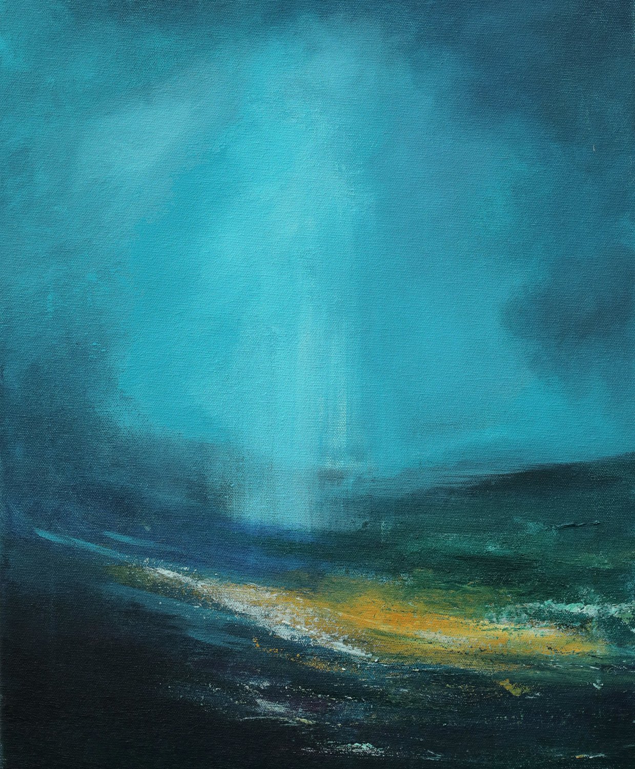 Deaf Rain, maalaus, Nadja Mikkilä, 2024