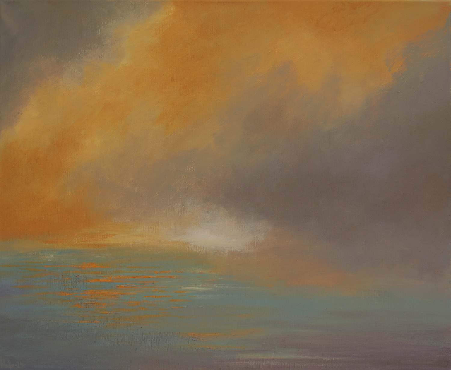Serenity, maalaus, Nadja Mikkilä, 2024