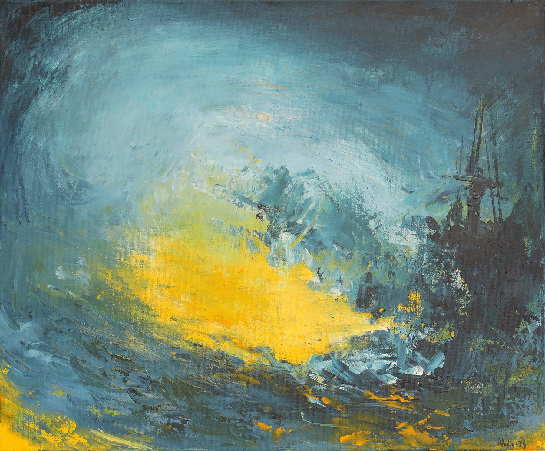 The Voyage, maalaus, Nadja Mikkilä